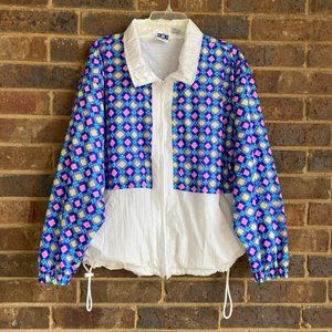 VTG 90s Windbreaker Style Nylon Track Jacket M